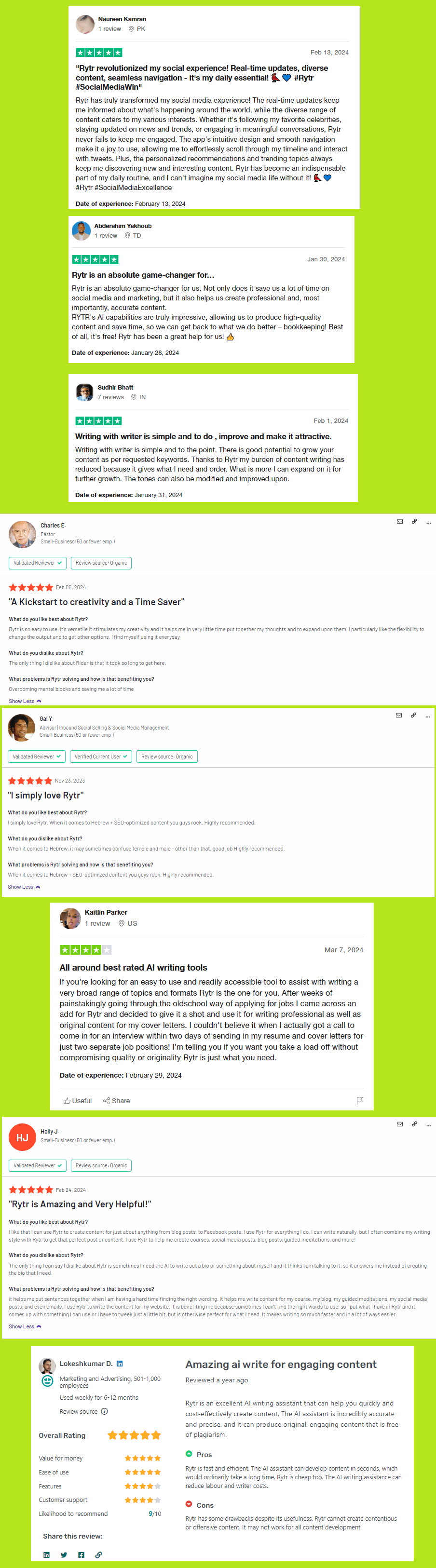 Rytr Me - Positive User Reviews
