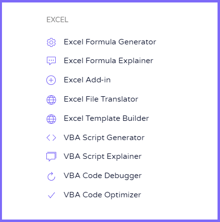 Ajelix Excel Tools